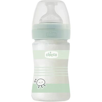 Biberon bébé Chicco - Verre, 150ml, Vert - Publicité Biberon bébé Chicco - Verre, 150ml, Vert - Publicité