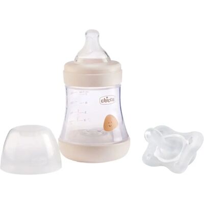 Chicco Perfect 5 Babyflaschen-Set mit neutraler Farbe und Sauger Chicco Perfect 5 Babyflaschen-Set mit neutraler Farbe und Sauger