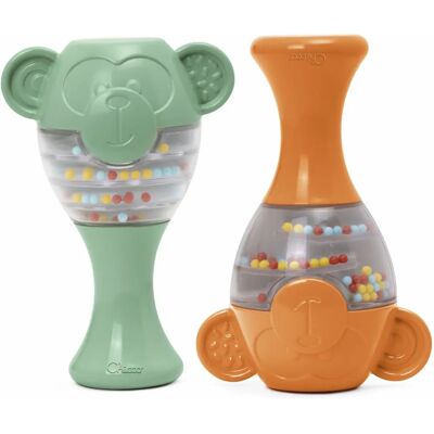 Chicco Rangle - Eco+ Maracas és Majom Játék - Baba Játék - 6-36 Hónap Chicco Rangle - Eco+ Maracas és Majom Játék - Baba Játék - 6-36 Hónap