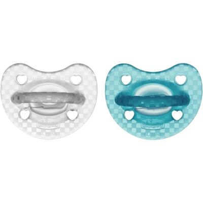 Chicco PhysioForma Luxe Smoczek - 16-36m Szary/Mentol 2 szt. Chicco PhysioForma Luxe Smoczek - 16-36m Szary/Mentol 2 szt.
