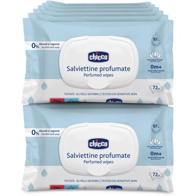 Salviettine Umidificate Chicco per Pelle Sensibile - Per viso, mani, area pannolino Salviettine Umidificate Chicco per Pelle Sensibile - Per viso, mani, area pannolino