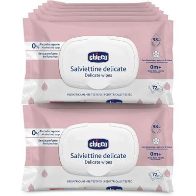 Chicco Érzékeny Nedves Törlők - 72 db Chicco Érzékeny Nedves Törlők - 72 db