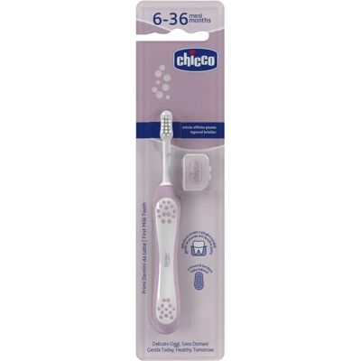 Cepillo de dientes para bebés Chicco 6-36 meses Lila - Cepillo infantil Cepillo de dientes para bebés Chicco 6-36 meses Lila - Cepillo infantil