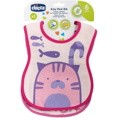 Chicco Pink Baby Bibs Set - 6+ Months Baby Bibs Chicco Pink Baby Bibs Set - 6+ Months Baby Bibs