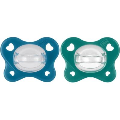 Chicco Smoczek - Dual Soft Niebieski - Smoczek dla niemowląt Chicco Smoczek - Dual Soft Niebieski - Smoczek dla niemowląt