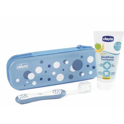 Kit de Higiene Oral Chicco para Bebês - Azul, 6-36 Meses Kit de Higiene Oral Chicco para Bebês - Azul, 6-36 Meses