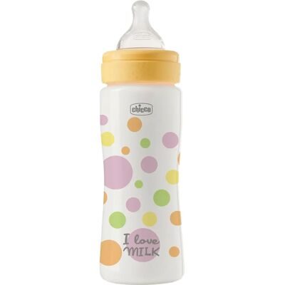 Chicco Biberón Perfect Easy - Silicona, Amarillo, 330ml - Biberón Chicco Biberón Perfect Easy - Silicona, Amarillo, 330ml - Biberón