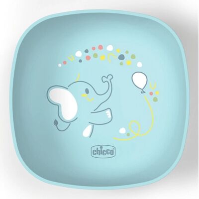 Chicco Blauer Kleinkindschüssel mit Deckel - Kindertafelgeschirr Chicco Blauer Kleinkindschüssel mit Deckel - Kindertafelgeschirr