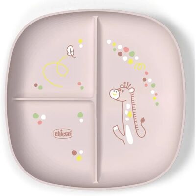 Chicco Baby-Tischgeschirr - Rosa, Modell 00016003150000, mit Trennwänden Chicco Baby-Tischgeschirr - Rosa, Modell 00016003150000, mit Trennwänden