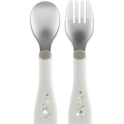 Chicco 00016102350000 Kinderbesteck-Set - Edelstahl, Grau, 18M+ Chicco 00016102350000 Kinderbesteck-Set - Edelstahl, Grau, 18M+