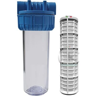 WK - Contenitore Filtro 10' 3/4' Tipo 3 Pezzi - Cartuccia in Nylon - Filtro contenitore WK - Contenitore Filtro 10' 3/4' Tipo 3 Pezzi - Cartuccia in Nylon - Filtro contenitore