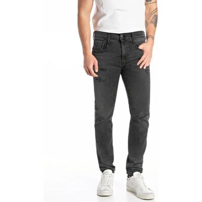 Replay M914y.000.661ob2r Grau Baumwoll-Stretch - Jeans Replay M914y.000.661ob2r Grau Baumwoll-Stretch - Jeans