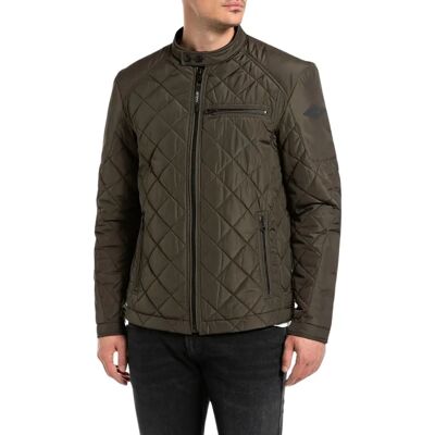 Replay Bikerjacket (M8000-84442) - verde oliva scuro Replay Bikerjacket (M8000-84442) - verde oliva scuro