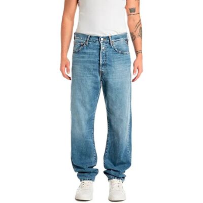 Replay M9Z1 Jeans - Ret pasform, genbrugt bomuldsdenim Replay M9Z1 Jeans - Ret pasform, genbrugt bomuldsdenim