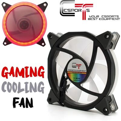 CORTEK - Ventola 120x120 12V - LED Rouge - Molex 3PIN/4PIN - Fan - Publicité CORTEK - Ventola 120x120 12V - LED Rouge - Molex 3PIN/4PIN - Fan - Publicité