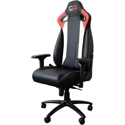CORTEK - RT3 - Noir avec inserts rouges et blancs - Chaise gaming - Publicité CORTEK - RT3 - Noir avec inserts rouges et blancs - Chaise gaming - Publicité