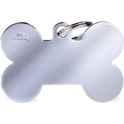 MyFamily XL Chrome Hundemedaillon - Halsband & Leine MyFamily XL Chrome Hundemedaillon - Halsband & Leine