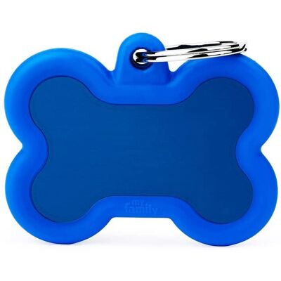 MyFamily Hundemarke - Made in Italy - Blau Knochen MyFamily Hundemarke - Made in Italy - Blau Knochen