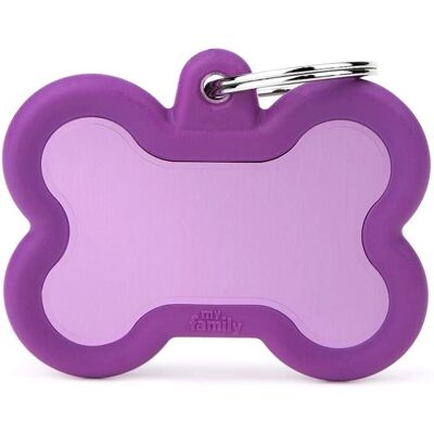 MyFamily Medaglietta per Cani - Viola - Personalizzabile, 3,3x4,1cm MyFamily Medaglietta per Cani - Viola - Personalizzabile, 3,3x4,1cm