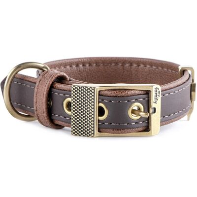 Collar para Perro de Cuero Marrón Bilbao de My Family - Collar para perros Collar para Perro de Cuero Marrón Bilbao de My Family - Collar para perros