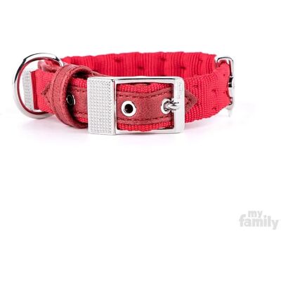 My Family Môj rodinný nastaviteľný golier - Sintético, Hecho en Italia, Colección Milán, Rojo My Family Môj rodinný nastaviteľný golier - Sintético, Hecho en Italia, Colección Milán, Rojo
