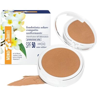 Helan Monoi de Tahiti Fond de Teint Compact SPF 50 - Protection Solaire - Publicité Helan Monoi de Tahiti Fond de Teint Compact SPF 50 - Protection Solaire - Publicité