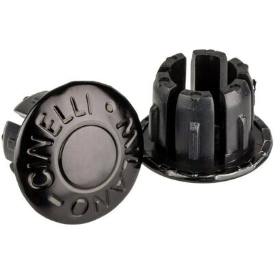 Cinelli Milano Alloy Road Handlebar End Plugs - Black Cinelli Milano Alloy Road Handlebar End Plugs - Black