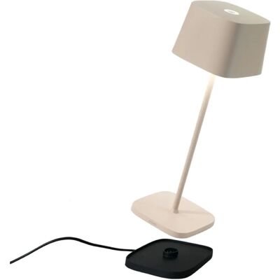 Zafferano Marque Ofelia Pro Sable Lampe de table LED rechargeable - Lumière Zafferano Marque Ofelia Pro Sable Lampe de table LED rechargeable - Lumière