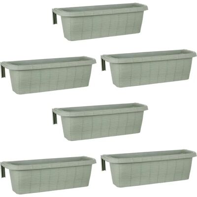 FRANKYSTAR Rondine 60 - 6 geflochtene Balkonkästen - Wasserreserve - 60cm FRANKYSTAR Rondine 60 - 6 geflochtene Balkonkästen - Wasserreserve - 60cm