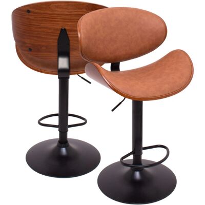 Frankystar Glasgow - Taburetes de Bar Ajustables - Madera y Polipiel Frankystar Glasgow - Taburetes de Bar Ajustables - Madera y Polipiel