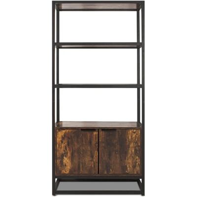 Étagère industrielle Frankystar Edo - 3 niveaux, 2 portes, 76x33xH163 cm - Publicité Étagère industrielle Frankystar Edo - 3 niveaux, 2 portes, 76x33xH163 cm - Publicité