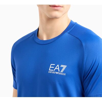 EA7 Herren Blau Ventus7 Tennis T-Shirt - T-Shirt EA7 Herren Blau Ventus7 Tennis T-Shirt - T-Shirt
