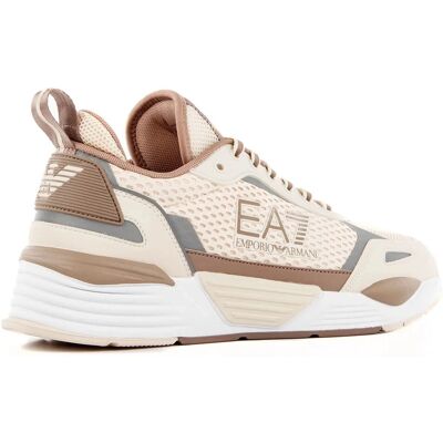 EA7 Unisex Beige Mesh Sneakers - Casual Schoenen EA7 Unisex Beige Mesh Sneakers - Casual Schoenen