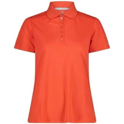 CMP Damskie Polo Mountain Krótki Rękaw Czerwony - Polo CMP Damskie Polo Mountain Krótki Rękaw Czerwony - Polo