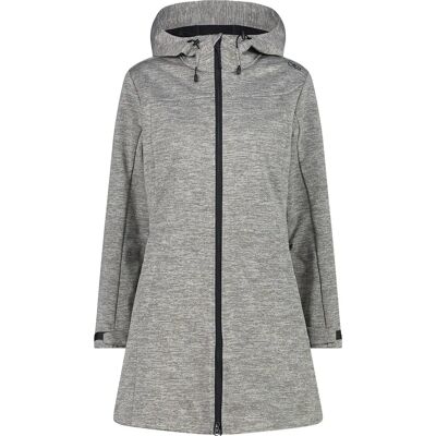 CMP Woman Coat Fix Hood Gesso Mel-Antracite - Coat CMP Woman Coat Fix Hood Gesso Mel-Antracite - Coat