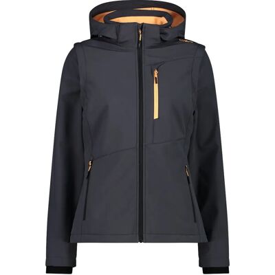 CMP Women's Softshell Jacket with Removable Sleeves - Grey - Softshell Jacket CMP Women's Softshell Jacket with Removable Sleeves - Grey - Softshell Jacket