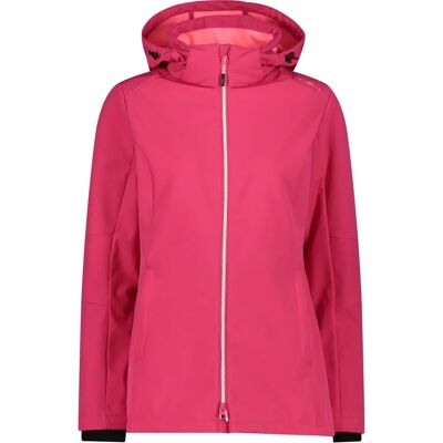 Różowa długa kurtka softshell CMP - Kobiety Wiatroszczelna i Wodoodporna Różowa długa kurtka softshell CMP - Kobiety Wiatroszczelna i Wodoodporna
