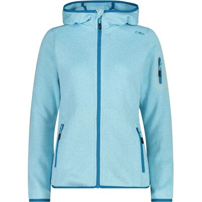 Giacca in pile blu con cappuccio - Stile outdoor Giacca in pile blu con cappuccio - Stile outdoor