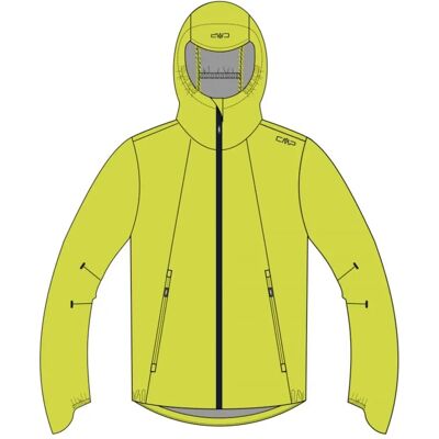 Veste CMP Fix Hood - Imperméable, Réglable, Sans PFC Veste CMP Fix Hood - Imperméable, Réglable, Sans PFC