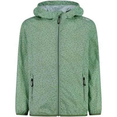 Chaqueta de lluvia para niños CMP - Gris/Verde - Impermeable, Ligera, Con Capucha Chaqueta de lluvia para niños CMP - Gris/Verde - Impermeable, Ligera, Con Capucha