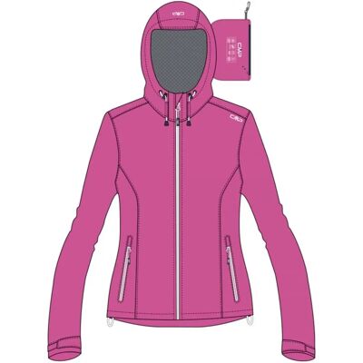 CMP Fix Hood Regenjas - Waterdichte Winddichte Buitenjas CMP Fix Hood Regenjas - Waterdichte Winddichte Buitenjas