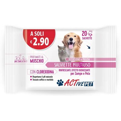 F&f Srl Active Pet Salviette Multiuso - Igiene Animale F&f Srl Active Pet Salviette Multiuso - Igiene Animale