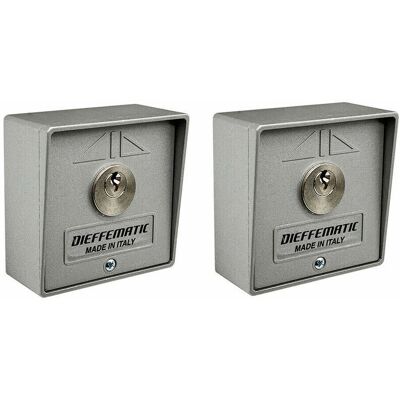 DIEFFEMATIC - Coppia 2 Selettore Chiave - 2 Selettori - Chiave Unica - Automazione Cancello Serranda Garage DIEFFEMATIC - Coppia 2 Selettore Chiave - 2 Selettori - Chiave Unica - Automazione Cancello Serranda Garage