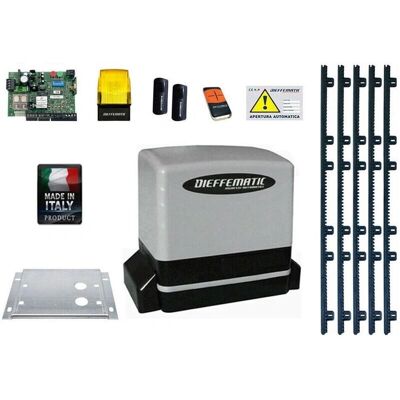 DIEFFEMATIC - KV6 - 24V - 600kg - Kit automazione cancello scorrevole DIEFFEMATIC - KV6 - 24V - 600kg - Kit automazione cancello scorrevole