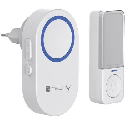 Techly I-BELL-RING05 Kit Sonnette Sans Fil - Blanc - Publicité Techly I-BELL-RING05 Kit Sonnette Sans Fil - Blanc - Publicité