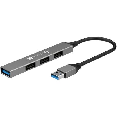 Techly - IUSB32-HUB4A-3U2SLS - Metall USB-A Ports Techly - IUSB32-HUB4A-3U2SLS - Metall USB-A Ports