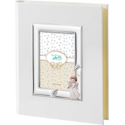Argenteria Mb Weißes Fotoalbum mit Engel - Geschenk zur Geburt oder Taufe Argenteria Mb Weißes Fotoalbum mit Engel - Geschenk zur Geburt oder Taufe