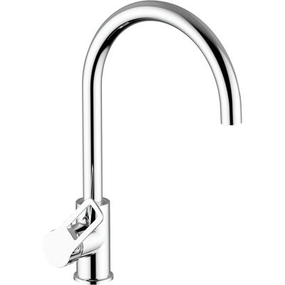 Mingitore lavabo cromato Teorema - Bocca alta ad arco, cartuccia ceramica Mingitore lavabo cromato Teorema - Bocca alta ad arco, cartuccia ceramica