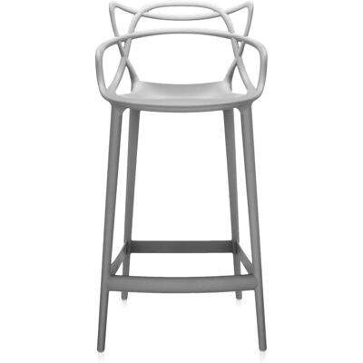 Kartell 586907 Gray Recycled Outdoor Bar Stool - Stool Kartell 586907 Gray Recycled Outdoor Bar Stool - Stool
