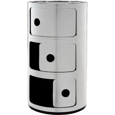 Kartell Anna Castelli Ferrieri System Modularny - Chrom - 3 Elementy Kartell Anna Castelli Ferrieri System Modularny - Chrom - 3 Elementy